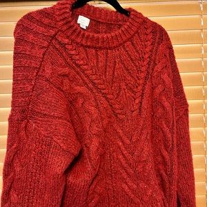 red sweater